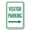 Signmission Visitor Parking with right arrow 12inx18in Heavy Gauges, A-1218 Hospital - Visitor Pk right arrow A-1218 Hospital - Visitor Pk right arrow